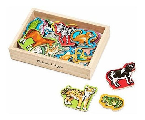 Melissa Y Doug Imanes De Madera Para Animales (juguetes De D