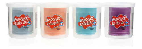 Kit 04 Potes De Massa Estrela 110g Cada Ref.1001301400153 Cor Colorido