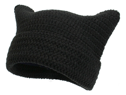 Gorro Tejido Con Orejas De Gato De Dibujos Animados 1