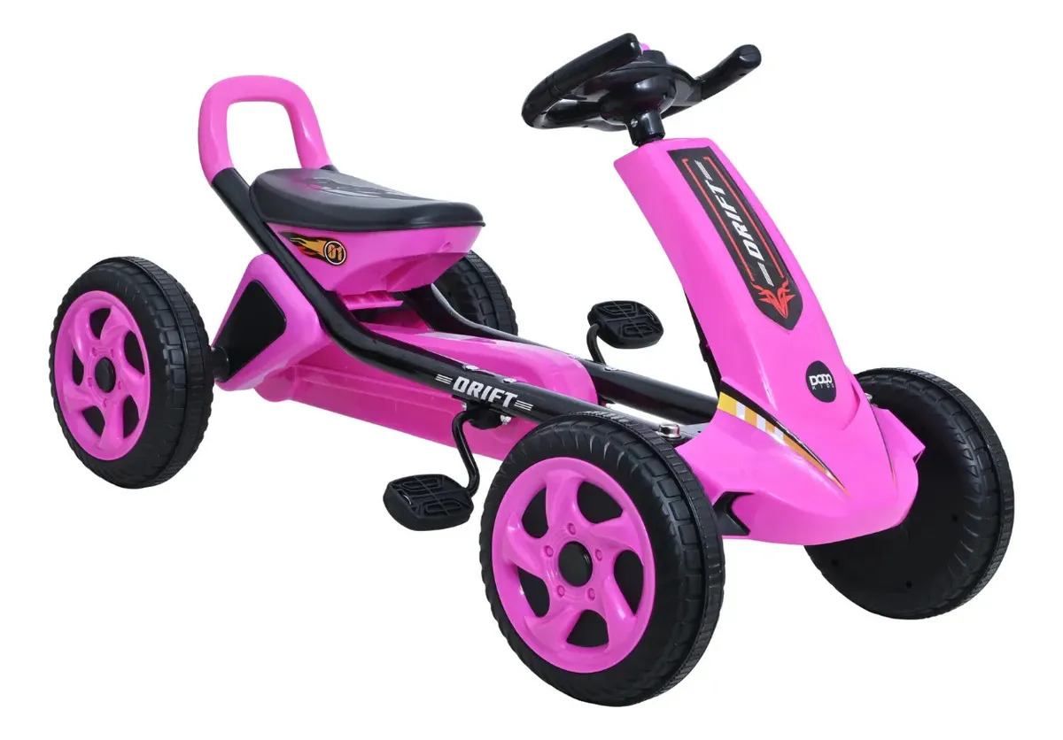 Go Kart De Niños Dodo Kids Rayo Con Llanta De Plástico Y Pedales Rosa