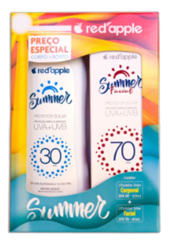 Kit Prot Summer Corporal 30 Fps + Facial 70 Fps - Red Apple