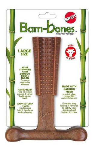 Imagem 1 de 2 de Mordedor De Cachorro T Bambu Bam-bones Grande Sabor Carne