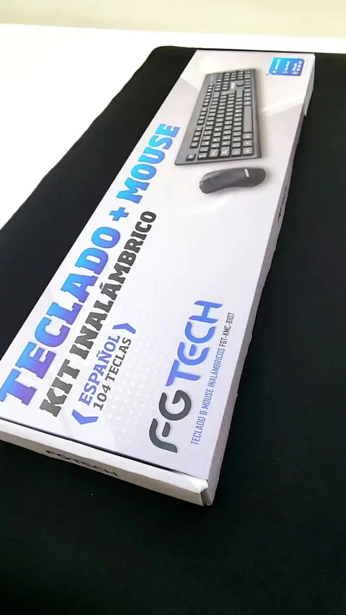 Kit Teclado Y Mouse Inalambrico Fg Tech Español Color Negro | MercadoLibre