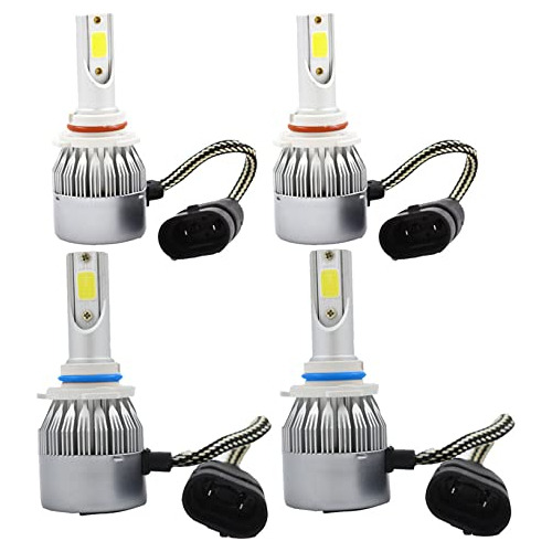 Juego De Combo Led De 9005+9006 De 2 Piezas Luces De Ca...