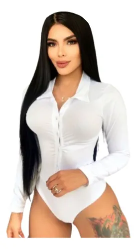 Hermosa Blusa Body Manga Larga Para Mujer Dama Con Estilo