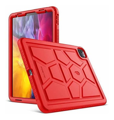 Funda Protector Dual Antigolpes Para iPad Pro 11 2020  Rojo 