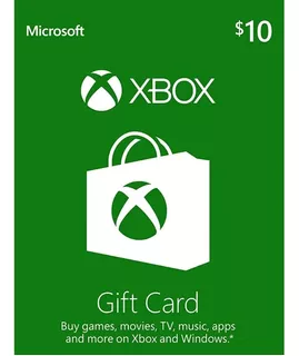 Xbox Gift Card 10 Dlls