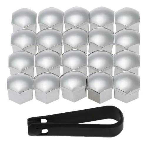 New 2 X 20pcs Universal 17mm Cubiertas De Cromo Cromo Cromo