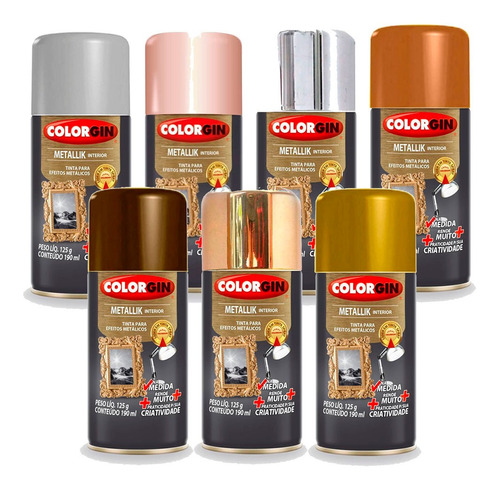 Tinta Para Artesanato E Decoração Metallik Colorgin 190ml