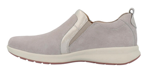 Zapatillas Slip On Cuero Mujer Spinal Gris Hush Puppies