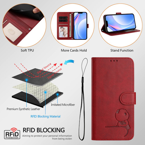 Funda Tipo Cartera Con Temática De Panda Para Cubot Note 40/p50/a10/a20/a30/max 5, Cierre Magnético, 3 Ranuras Para Tarjetas, A Prueba De Golpes