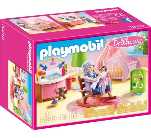 Playmobil Dollhouse 70210 - Guarderia Dormitorio De Bebe