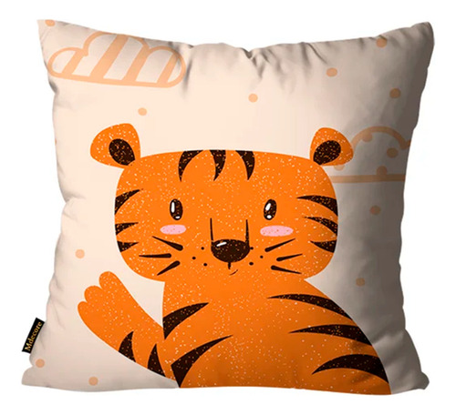 Kit Com 4 Capas Para Almofadas Infantis Animais Colori 45x45