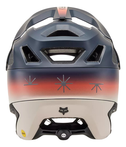 Casco Fox Dropframe Le Zebra Enduro Trail Bicicleta All Mountain Color Azul Lunar Talla L 59-63cm