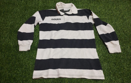 Vieja Camiseta De Rugby Niños Blanca Y Negra