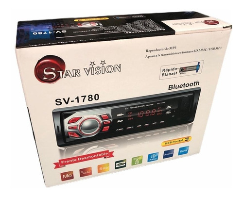 Imagen 7 de 10 de Estereo Frente Desmontable Usb Bluetooth Fm Control Remoto