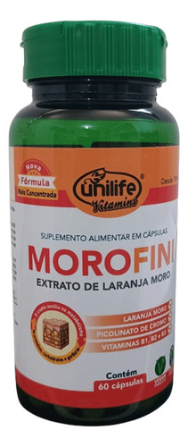 Laranja Morosil 500mg Morofini Unilife  60 Cápsulas Without flavor Marca Unilife