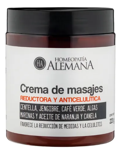 Crema De Masajes Reductora Y Anticelulítica Fragancia Sin olor