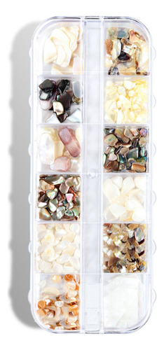 Kit De Uñas De Bricolaje Con Conchas, Piedras Y Pegatinas