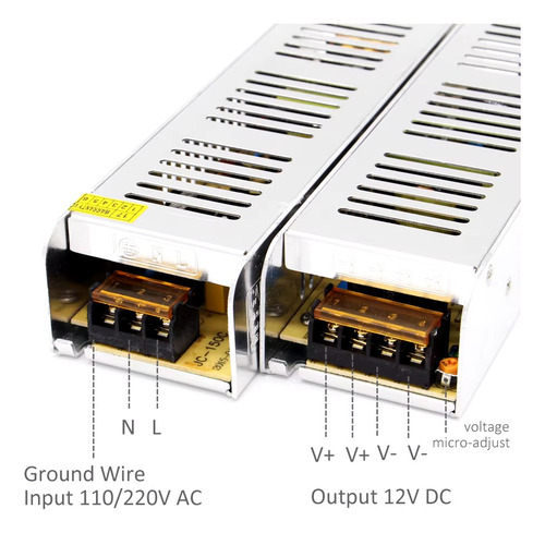 Fuente Transformador 12v 16.6a 200w Slim Cinta Led C1