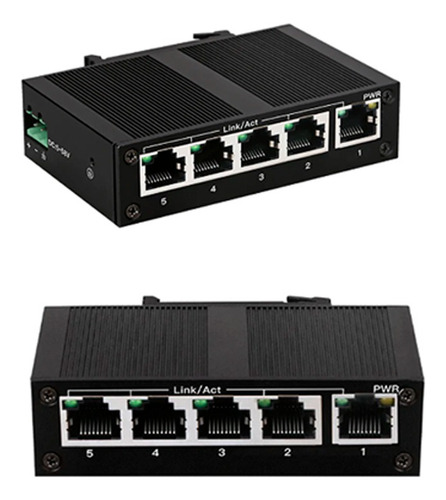 Switch Ethernet Industrial 5 Puertos Montaje En Riel Din