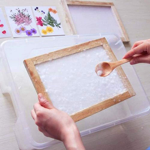 W Paquete De 4 Moldes De Madera Para Hacer Papel, Marco De
