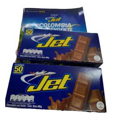 Album Jet Colombia Sorprendente + 100 Chocolatinas 12 Gr 