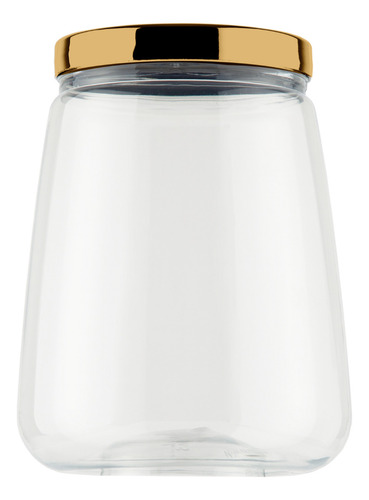 Pote Pet Com Tampa Rosqueável Dourado 2,1 Litro Bandeirante