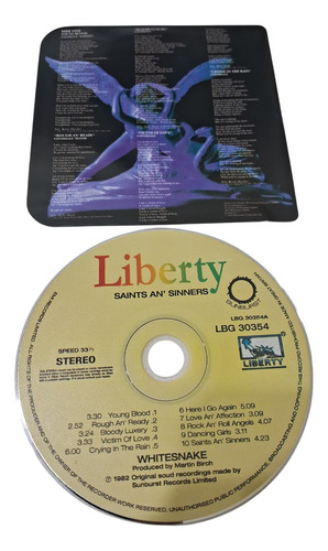 Whitesnake Saints & Sinners Mini Lp Cd Europa Re Edición