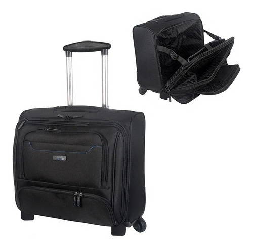 Imagen 4 de 6 de Mochila Maletin Porta Notebook Carro Viaje Valija Cabina Travel Ruedas 360 Ejecutivo Liviana Happy Buy