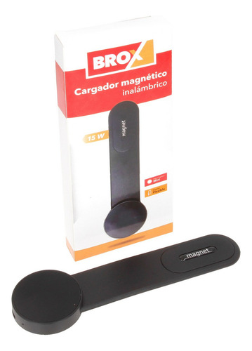 Soporte Magnético Para Teléfono De 360° Cargador Inalámbrico Color Negro