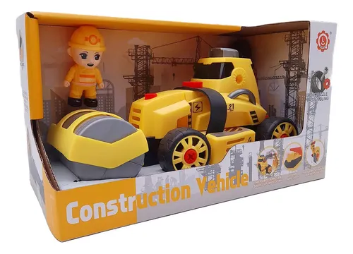 Set De Vehículos De Construcción Con Grúa, Excavadora Y Camión Con Sonido Y Luz – Regalo Para Niños De 3 A 7 Años