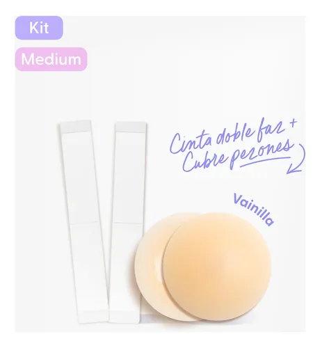 Cubre Pezón Más Cinta Adhesiva Invisible Ropa Doble Faz