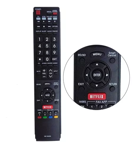  Sharp GB004WJSA - Mando a distancia universal para todos los  televisores Sharp, Smart TV : Electrónica