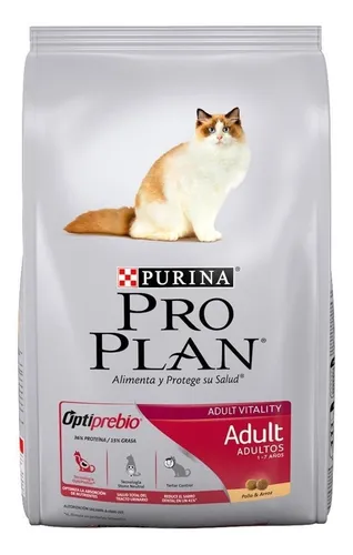 Alimento Pro Plan Optiprebio. Adult para gato adulto de raza mediana sabor pollo y arroz de 7.5 kg