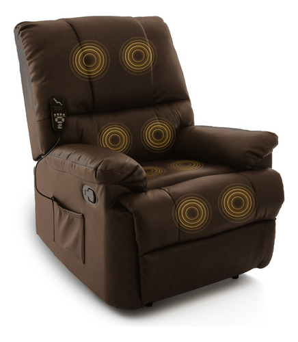 Poltrona Do Papai Relax Marrom - Relaxmedic - Bivolt