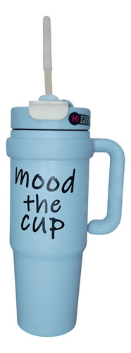 Vaso Termico Bingba Cup Doble Tapon 1000ml Acero Inoxidable Celeste Yt-44