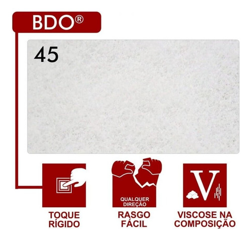 5 Metros Entretela Para Bordado Bdo 45 Fiorella - 90cm Larg