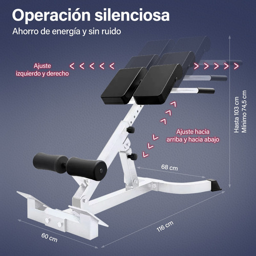 Banco Ejercicio Silla De Romana Ajustable De Hiperextensión