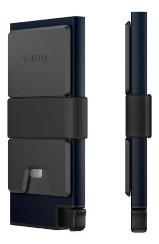 Billetera De Hombre Ekster Tarjetero Aluminio Azul