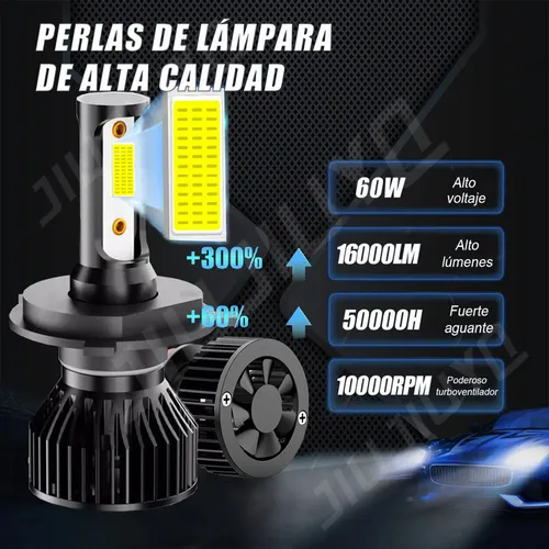 St H4 Blanco Kit Faros Led Luz Alta Y Baja For Ford 16000lm