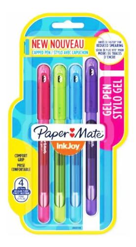 Caneta Gel Paper Mate Ink Joy 0.7mm 4 Cores