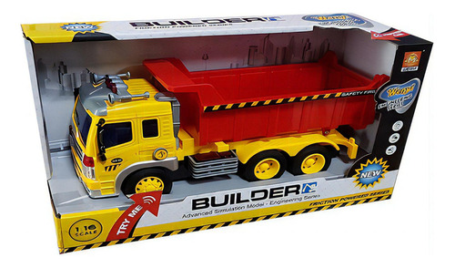 Camión De Construcción C/ Luz Y Sonido Builder - Vaj Color Rojo