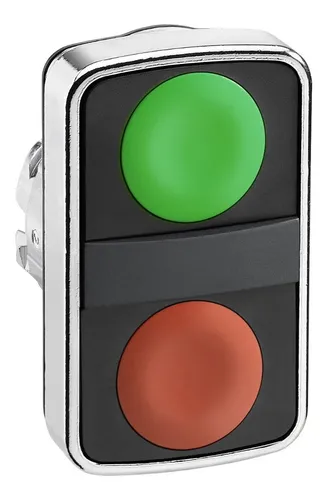 Cabezal Pulsador Doble D22 Verde+rojo Zb4ba7340 Schneider