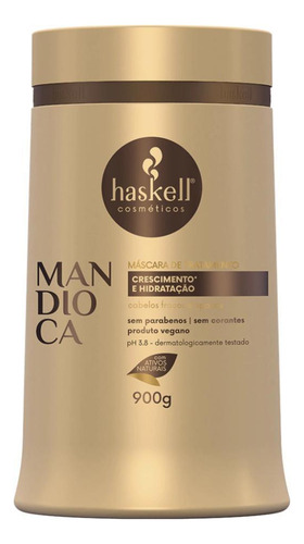 Kit Mandioca Haskell Shampoo E Condicionador 1l Máscara 900g