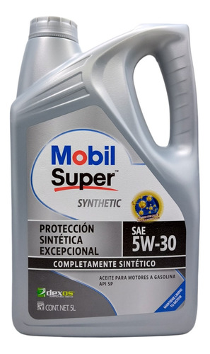 Garrafa Aceite Motor Mobil Sintético 5w-30 5 Lts.