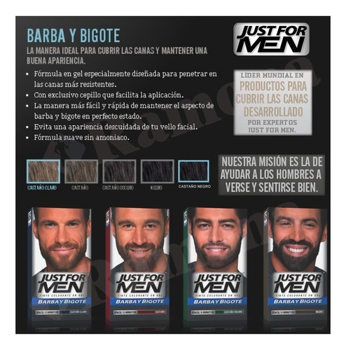 Just For Men Coloracion Gel Para Barba Y Bigote Cubre Canas