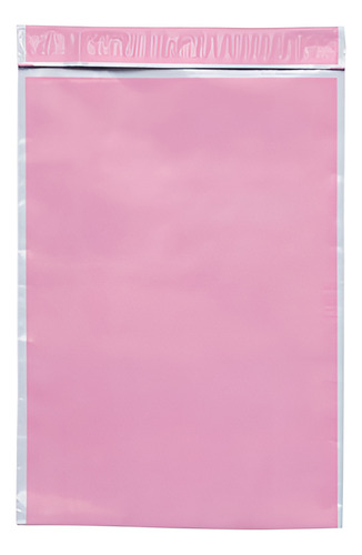 100 Envelopes Coloridos Para Envios - Rosa Bebê - 32x40 Cm Preto