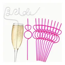 Comprar Popotes Para Despedida De Soltera Anillos Bride Rosas Pack 8