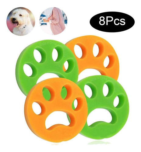 Removedor De Pelo Mascota Atrapa Pelusa Lavadora Bolas 8 Pcs